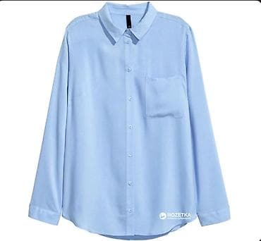 Жіноча базова сорочка H&M - Колір: небесно-блакитний - Розмір по на lalafo.ua Жіноча базова сорочка H&M - Колір: небесно-блакитний - Розмір по